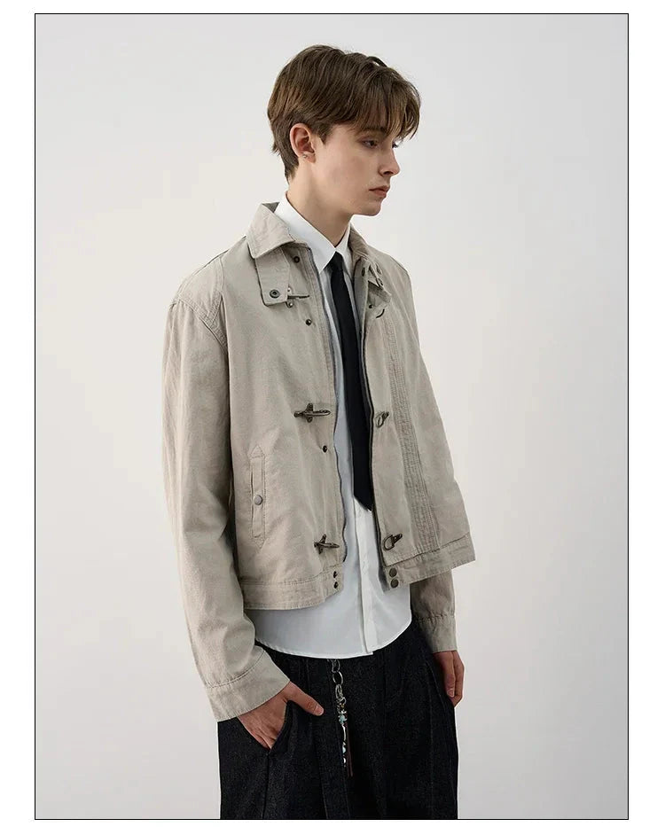 Unisex Lobster-Clasp Deck Jacket | Retro Gothic | Aircraft Button Jacket | Vintage Casual Jacket | Y2K