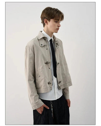 Unisex Lobster-Clasp Deck Jacket | Retro Gothic | Aircraft Button Jacket | Vintage Casual Jacket | Y2K