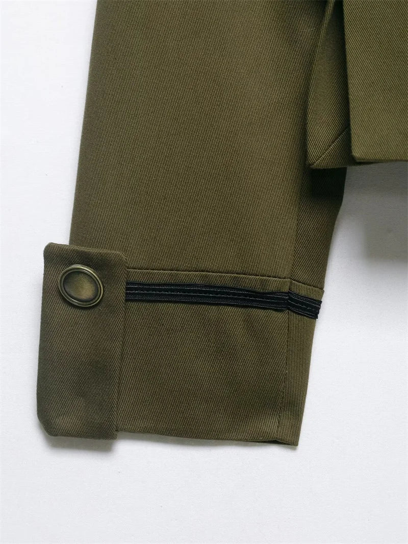 Women Rope Knot Button Jacket | Long Sleeves | Napoleon Jacket