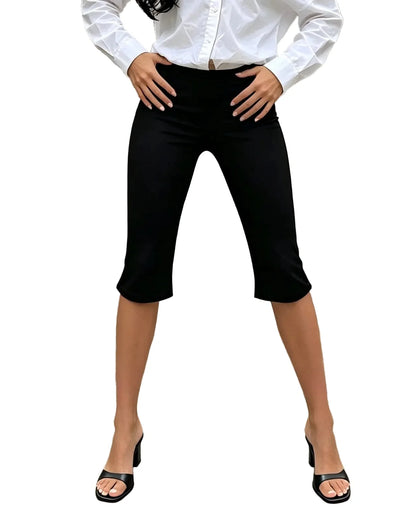 Women Vintage Polka Dot Capri Pants | High Waist | Slim Fit | Cropped Pants | Trousers | Y2K