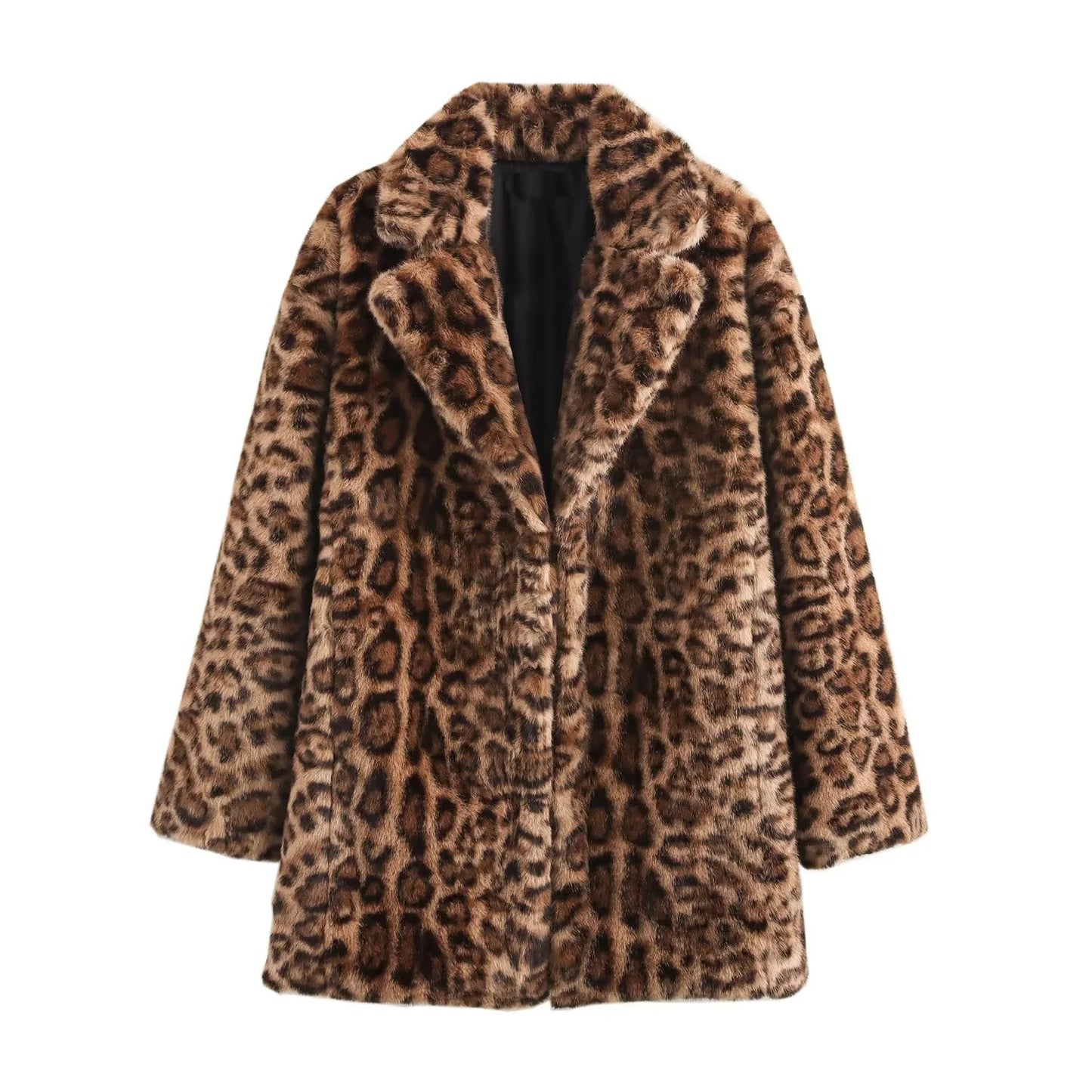 Women Leopard Print Coat | Long Sleeved Jacket | Animal Print Coat leopard
