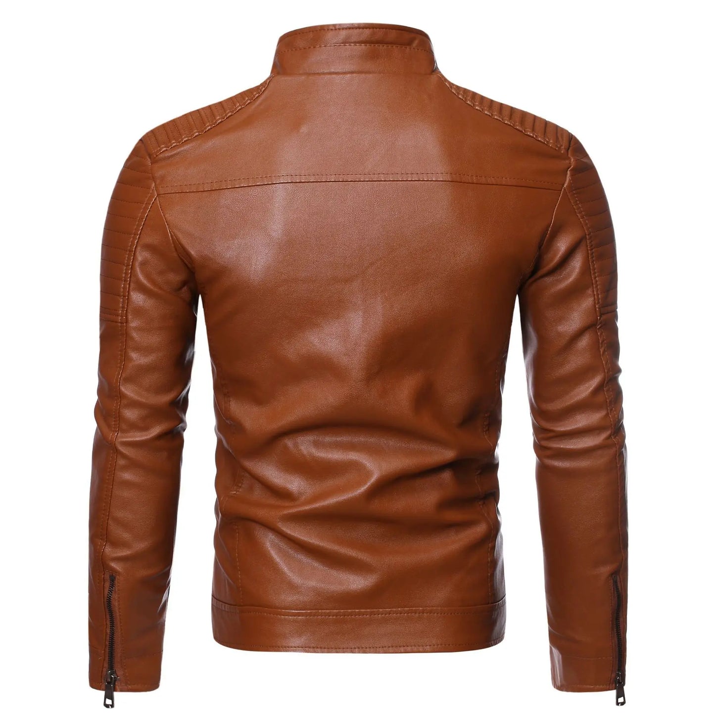 Men Casual Vintage Leather Jacket | Motor Biker Pocket Jacket