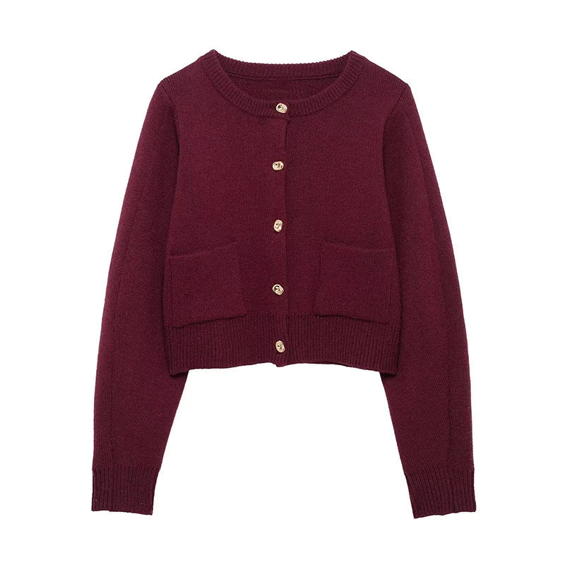Women Sweater Top and Skirt Set | Flare Sleeve Cardigan | Winter Skirt | Two Piece Set Burgundy Top