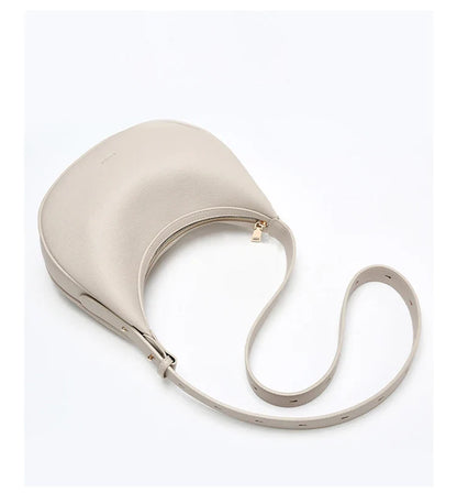 Women Shoulder Bag | Leather Crescent Underarm Bag | Minimalist Crossbody Bag