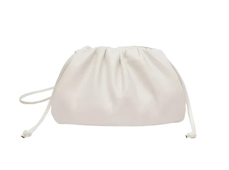 Women Leather Pouch | Shoulder Bag | Crossbody Bag large Beige