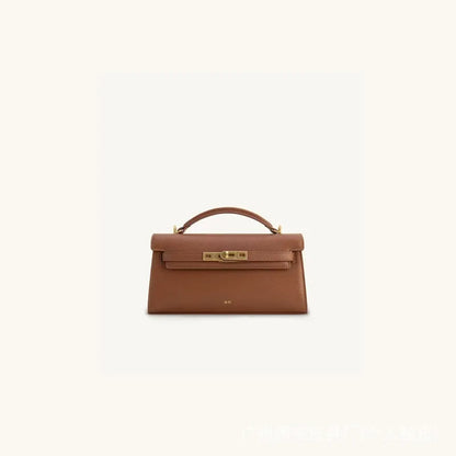 Women Leather Top Handle Bag | Crocodile Pattern Handbag | Crossbody Bag brown