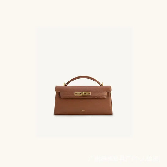 Women Leather Top Handle Bag | Crocodile Pattern Handbag | Crossbody Bag brown