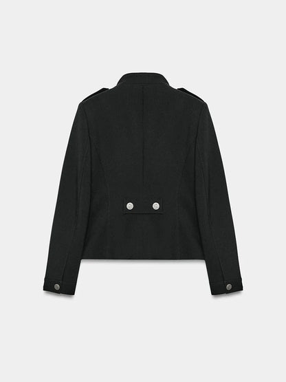 Women Napoleon Jacket | Slim Fit | Long Sleeve | Stand Collar