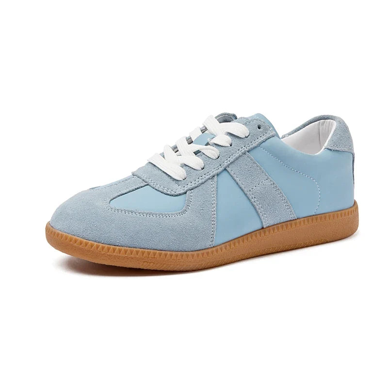Women Genuine Leather Sneakers | Training Shoes blue No Fluff
