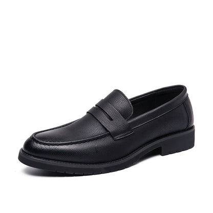 Men Business Leather Shoes | Dress Shoes | Wedding | Homecoming Shoes | Lightweight Shoes Black-1
