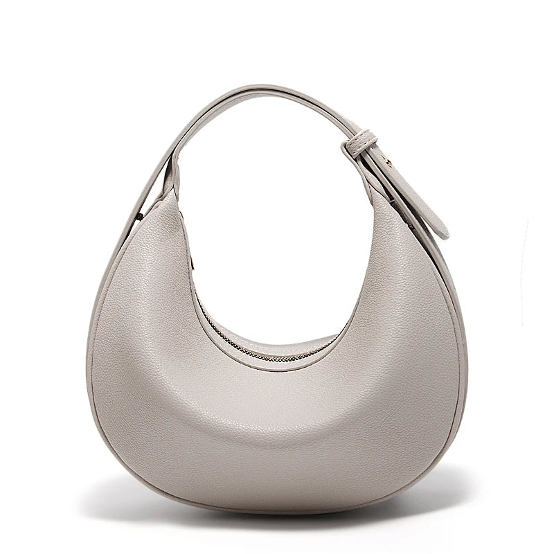 Women Shoulder Bag | Leather Crescent Underarm Bag | Minimalist Crossbody Bag