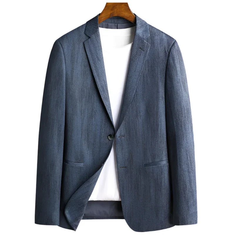 Men Casual Business Suit Blazer | Office Outwear Navy Blue
