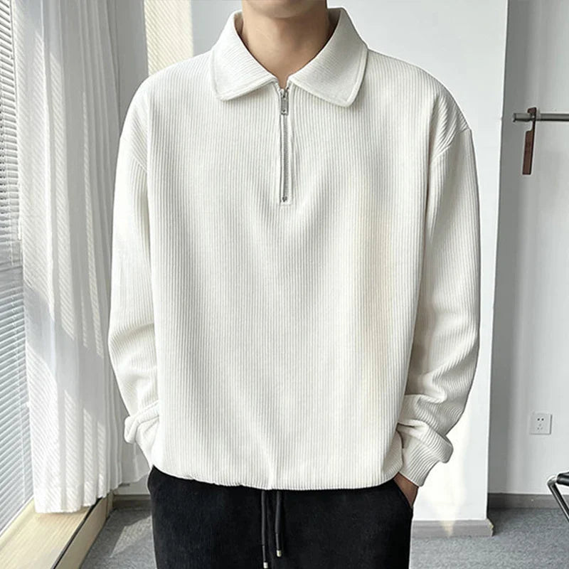 Men Quarter Zip Pullover | Men Solid Sweatshirt
