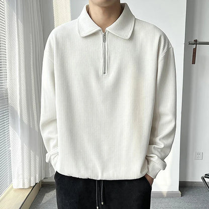 Men Quarter Zip Pullover | Men Solid Sweatshirt
