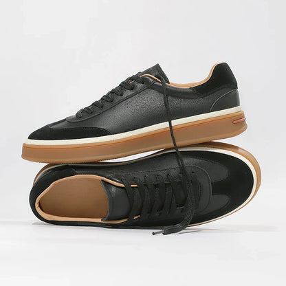 Men Genuine Leather Sneakers | Lightweight | Casual Shoes | Trainers