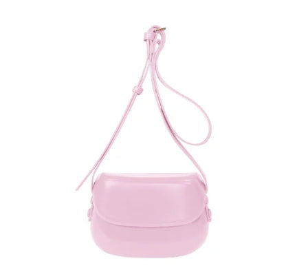 Women Small Shell Leather Crossbody Bag | Messenger Bag Pink
