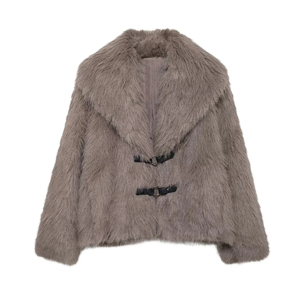 Women Fur Coat | Short Fur Jacket brown
