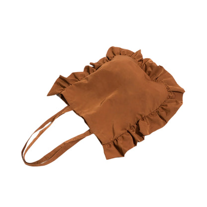 Women Ruffled Casual Shopper Handbag | Cloth Tote Bag