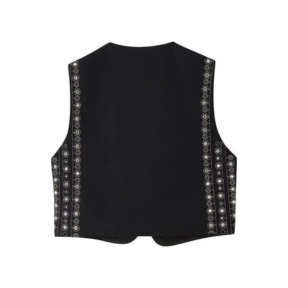 Celestia™ | Sequin Pattern Boho Vest