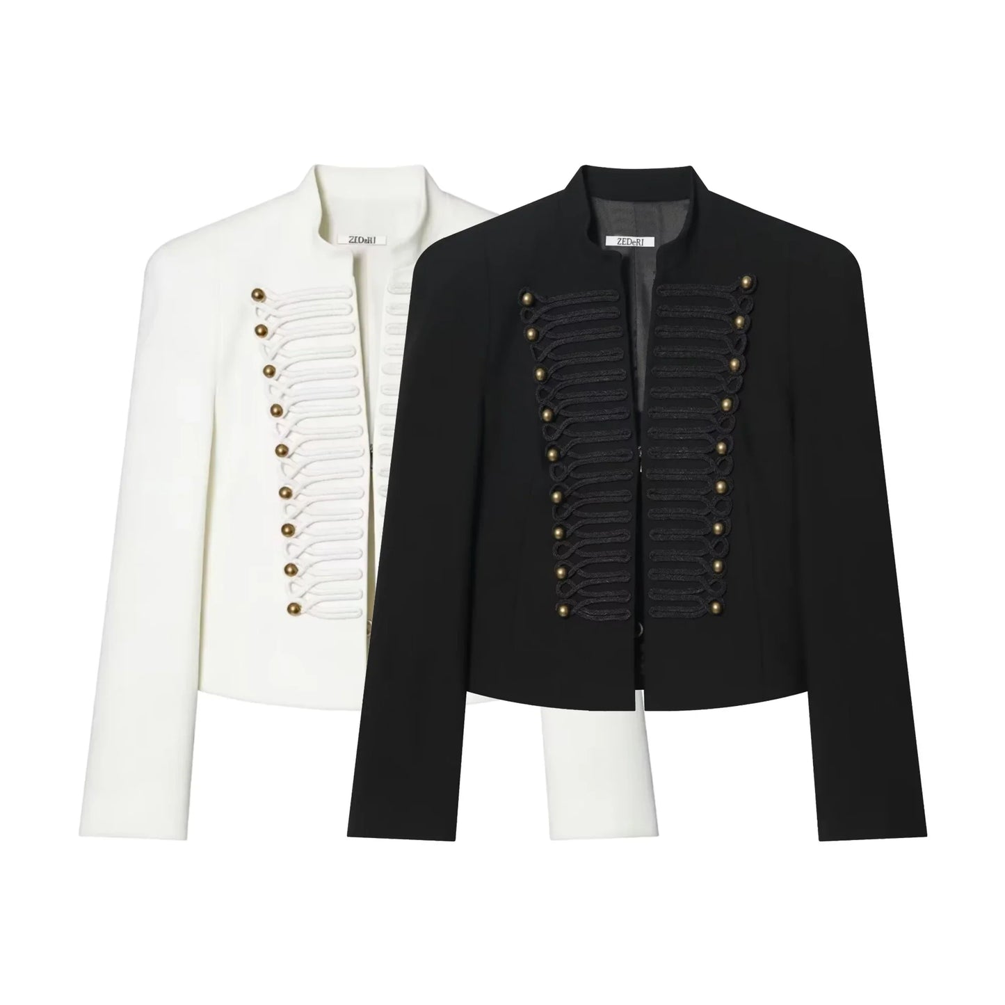 Women Napoleon  Jacket | Single Breasted  | Cropped Jacket | Short Coat