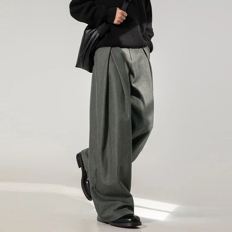 Men Dress Pants | Casual | Flare Trousers | Draped | Straight