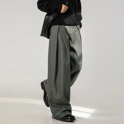 Men Dress Pants | Casual | Flare Trousers | Draped | Straight