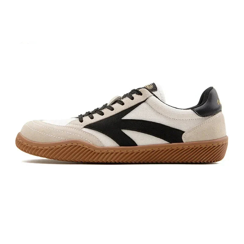 Men Casual Sneakers | Suede Brown Patchwork Sneakers | Low Top Tennis Shoes Beige