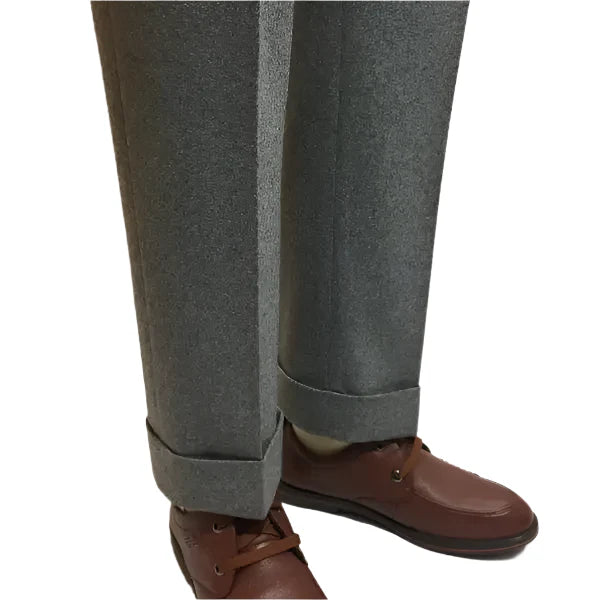 Men Woolen Pants | High Waisted Straight Trousers | Warm Suit Pants