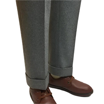 Men Woolen Pants | High Waisted Straight Trousers | Warm Suit Pants
