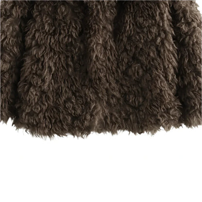 Women Brown Fur Short Coat