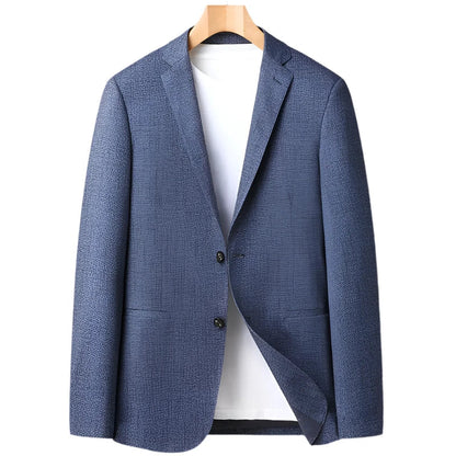 Men Casual Business Suit Blazer | Office Outwear Blue