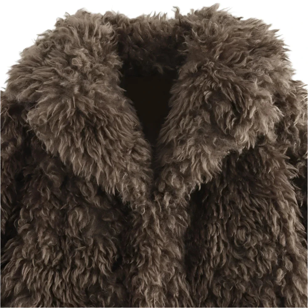 Women Brown Fur Short Coat