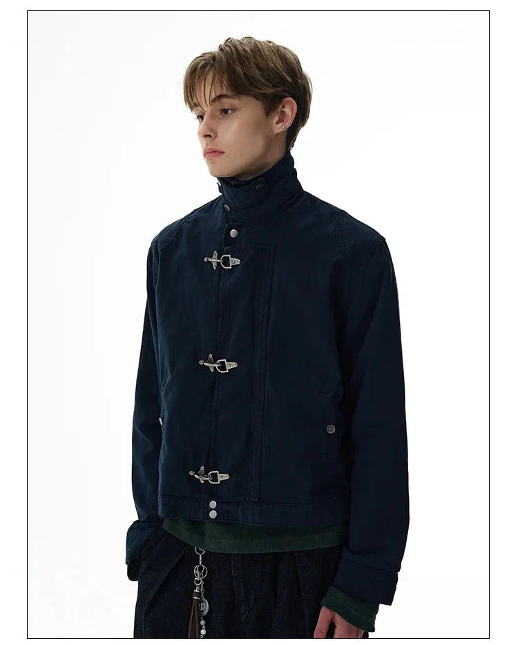 Unisex Lobster-Clasp Deck Jacket | Retro Gothic | Aircraft Button Jacket | Vintage Casual Jacket | Y2K
