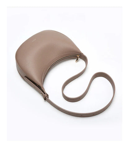 Women Shoulder Bag | Leather Crescent Underarm Bag | Minimalist Crossbody Bag