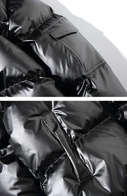 Unisex Metallic Warm Winter Jacket | Thick Waterproof Puffer Jacket | Windproof Jacket