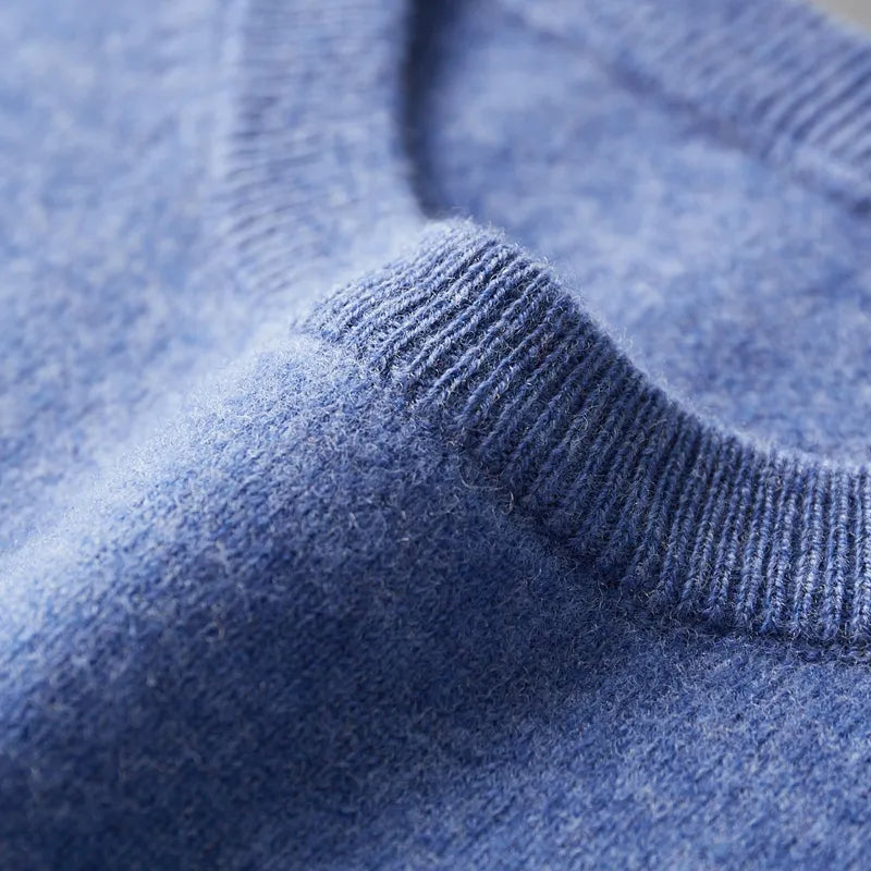 Men Pure Wool Sweater | Casual Pullover | Cashmere Knitting