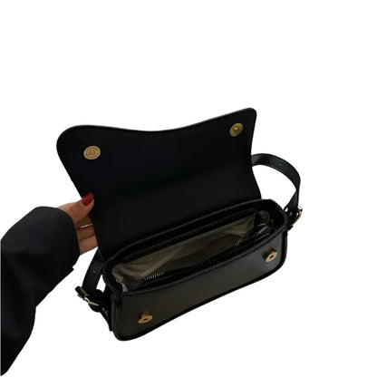 Women Vintage Leather Crossbody Bag | Small Flap Shoulder Bag