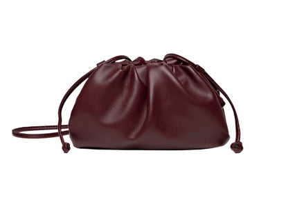 Women Leather Pouch | Shoulder Bag | Crossbody Bag medium purplish red