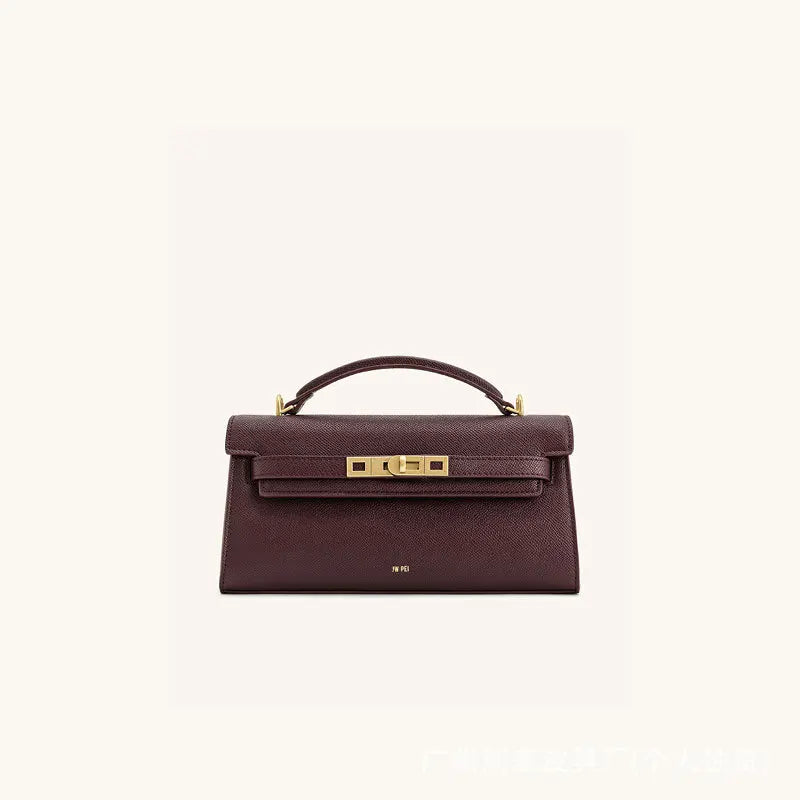 Women Leather Top Handle Bag | Crocodile Pattern Handbag | Crossbody Bag burgundy