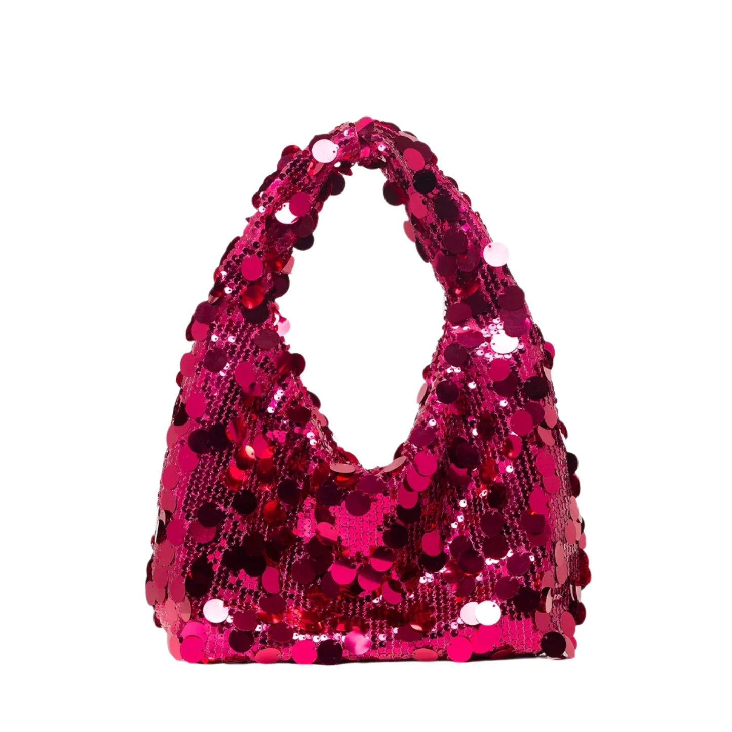 Luxury Women Shoulder Bag | Sequin Bag | Party Bag pink