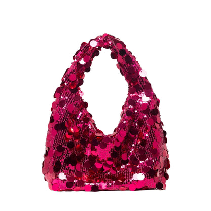 Luxury Women Shoulder Bag | Sequin Bag | Party Bag pink