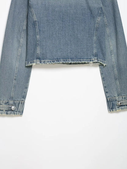 Women Napoleon Coat | Full Sleeves | Spring Jacket | Military Blazer | Denim Jacket