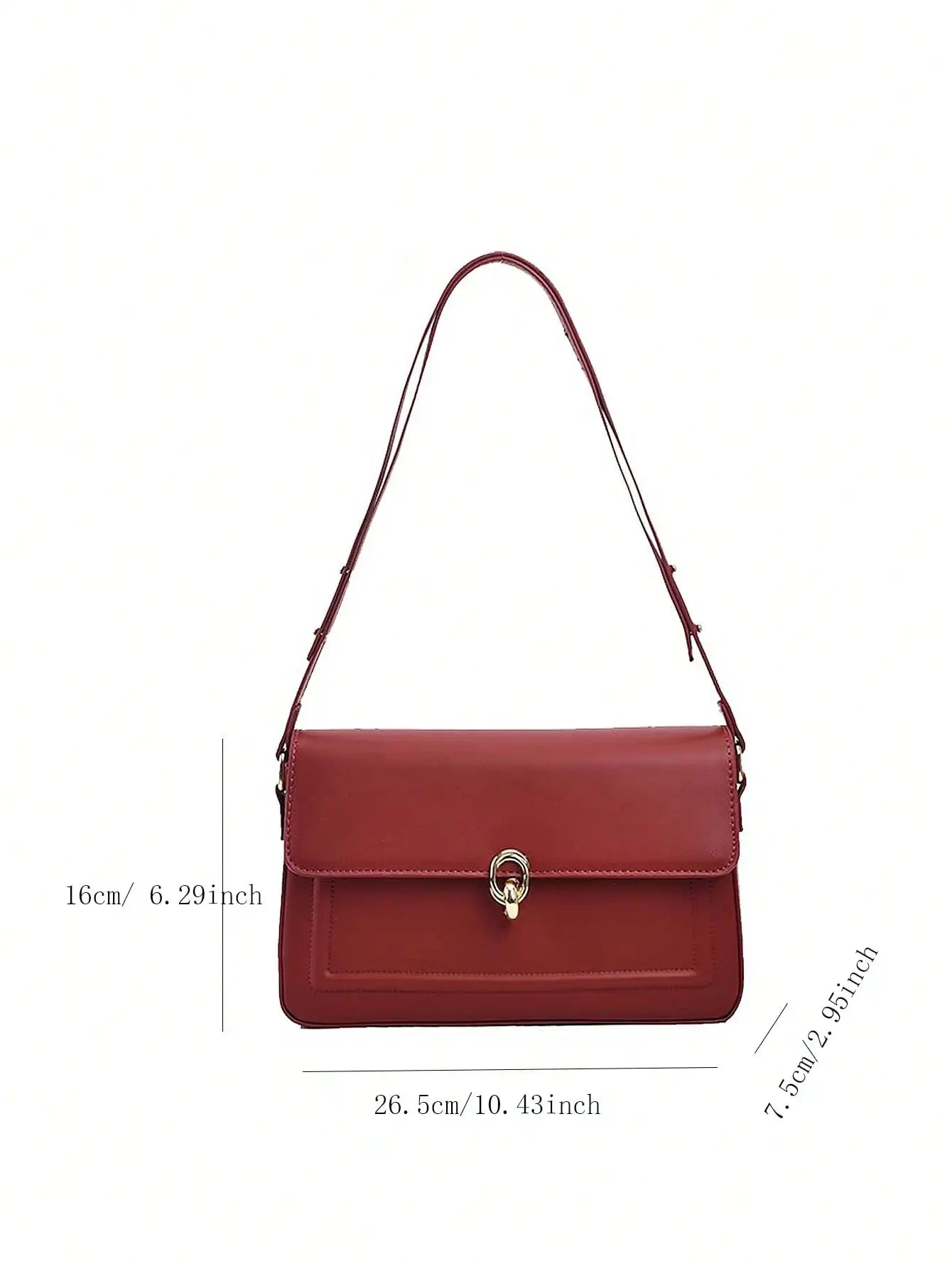 Women Leather Underarm Flap Bag | Retro Bag