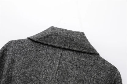 Women Wool Coat With Belt | Double Breasted | Woolen Coat | Trench Coat