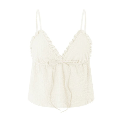 Women Camisole Top | Spaghetti Straps | V Neck Cami Top | Tank Top White