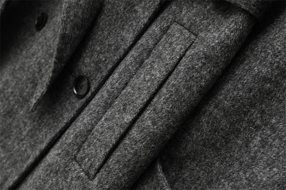 Women Wool Coat With Belt | Double Breasted | Woolen Coat | Trench Coat