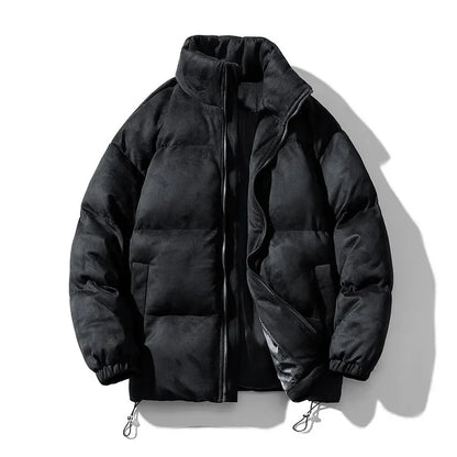 Men Warm Puffer Jacket | Windbreaker | Chamois Leather Cotton-Padded Jacket