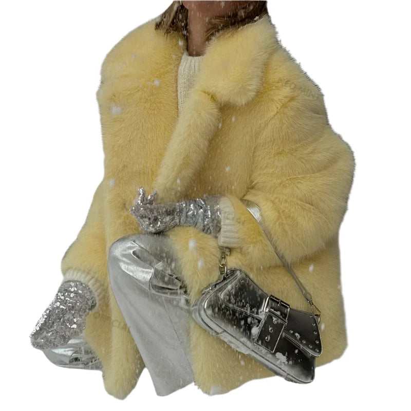 Women Winter Luxury Long Fur Coat | Thick Warm Fur Overcoat