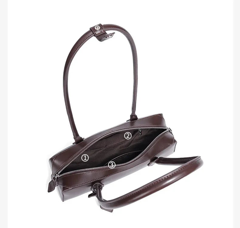 Women Leather Bag | Luxury Vintage | Long Shoulder Shopping Bag | Underarm Bag | Baguette