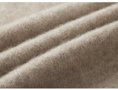 Men Pure Merino Wool Sweater | Long Sleeves | Stand-Up Collar | Pullover | Warm | Mock Neck Sweater